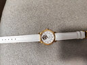 代用天梭手表带T050女士心媛韵驰1853表带T050207A T050217A系列印花真皮表链原款 白色-金色扣 16mm 实拍图