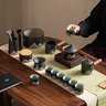 苏氏陶瓷（SUSHI CERAMICS）国潮风釉画彩茶具套装千里江山功夫茶杯实木茶壶公道杯礼盒装 实拍图