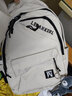 双星书包男韩版双肩包女初中高中大学生背包笔记本电脑包大容量 白色【带灰蛙挂件】 实拍图