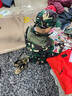兵童勇士春款秋冬季儿童迷彩靴子男童马丁靴中筒靴宝宝迷彩鞋雪地靴高帮靴 卡其色(冬款加绒棉鞋） 31码(内长19.8CM) 实拍图