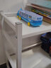 山业收纳架 置物架 学生书架 办公层架文件架  家用打印机架子 隔板可调可倾斜-白 两层 实拍图