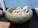 汉水竹城 手工竹制品编织竹篮家用厨房双层竹编篮子簸箕鸟巢型竹筐水果篮馒头筐农家托盘收纳筐竹青干果盘子 深款鸟巢外直径25cm高9.5cm 实拍图