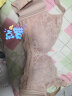 SE无痕内衣女薄款舒适睡眠无钢圈文胸小胸聚拢胸罩缎面蕾丝性感吊带 米黄色 L （75ABC/80A）95-110斤 实拍图
