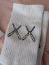 宝盖丁潮牌礼盒袜子男嘻哈白色潮袜棉质ins个性高筒男女秋冬黑色长筒袜 实心叉叉（3黑） 均码 实拍图