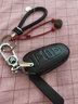 适用于雪铁龙钥匙包真皮钥匙套天逸C5全新爱丽舍C3-XR/C4世嘉C5汽车钥匙扣真皮保护壳 雪铁龙A款全黑色 实拍图