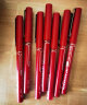 白雪（snowhite）学生速干签字笔水笔直液式走珠笔办公用品直液笔0.5mm中性笔针管 红色12支/盒 T26 实拍图