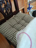 杞沐椅垫学生冬季坐垫带绑带办公室久坐椅子榻榻米加厚板凳屁股垫 格子(棉麻方形) 45*45(加厚) 实拍图