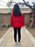 Skechers斯凯奇儿童羽绒服2022男童女童外套石墨烯保暖中大童冬装 赛车红/001W 160cm 实拍图