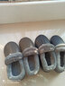 始丰棉拖鞋男冬季时尚PU皮革包跟居家用室内保暖防滑厚底情侣棉拖鞋 灰色 42-43(适合平时41-42码穿) 实拍图
