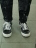 人本帆布鞋女 春秋板鞋子女情侣新款布鞋学生韩版街拍女 黑色 37 女款 实拍图