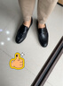 Clarks其乐惠登系列男士经典乐福鞋英伦商务一脚蹬舒适休皮鞋男 黑色261580058 42.5 实拍图