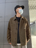 古先森工装夹克男宽松大码休闲外套男士春秋款纯棉外衣男生褂子上衣服 卡其色 L 【130-150斤】 实拍图