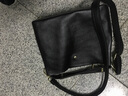 赖牌真皮女包单肩包女士包包韩版手提包女单肩斜挎包大容量水桶包 黑色 实拍图
