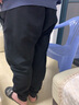 鸿星尔克（ERKE）运动裤男春季新款舒适男子休闲束脚收口九分裤长裤跑步健身休闲裤 【针织加绒】-正黑-1110 2XL 实拍图