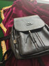 时光童话 品牌双肩包女真皮2022新款时尚大容量软皮防盗书包潮百搭旅行背包 黑色 实拍图