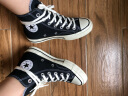 匡威（Converse）男鞋女鞋 ALL STAR系列官方经典帆布鞋休闲情侣休闲鞋学生板鞋 【高帮宝蓝】经典胶印LOGO A05589 35 实拍图