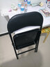 墨例 折叠椅子家用电脑椅办公椅子人体工学会议椅学生椅餐椅宿舍靠背椅职员会场椅活动培训椅 黑色 实拍图