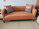 岸茂 布艺沙发网红轻奢两人位沙发小户型北欧双人卧室客厅科技布服装店门店休息小沙发 橘色科技布(升级海绵版) 双人位(加2抱枕) 124cm 实拍图