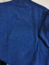 袋鼠 纯色羊绒衫男加厚纯色宽松针织衫冬季商务休闲半高领多色毛衣男 夹花蓝 175/XL/115（建议135-155斤） 实拍图