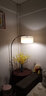 古普（Gupu） 落地灯钓鱼灯现代简约客厅书房麻将房卧室床头LED立式灯 麻布款+12瓦 遥控调光调色 实拍图