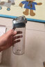 茶花塑料男女过滤运动水杯学生儿童户外便携随手杯密封防漏 灰色 1个 480ml 实拍图