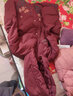 鸭鸭（YAYA）奶奶冬装羽绒服女中老年人妈妈装老太太保暖防寒加厚红色新年外套 紫红 2XL /175 实拍图