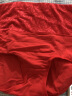 南极人女士内裤女高腰收腹提臀无痕纯棉裆抗菌透气宽松女式三角短裤头衩 大红色 M 实拍图