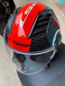LS2摩托车头盔男女士半覆式安全帽子复古个性电动车四季半盔OF562 特白/红探险家 XL（建议58-59头围） 实拍图