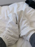 必菩睡觉穿的袜子冬季保暖加绒加厚睡眠袜套成人男女棉质中筒脚套宽松 浅花灰 男款 实拍图