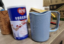 洗漱杯子 小麦秸秆刷牙杯情侣 洗漱杯儿童漱口杯子 牙杯牙缸水杯创意带把手柄擦槽牙刷架 放牙刷牙杯 蓝色--杯子 实拍图