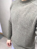 恒源祥100%羊毛衫男士圆领纯色粗针秋冬季保暖百搭中青年厚款打底衫上衣 军绿 XL 180 实拍图
