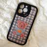 吟悦 适用苹果13/pro/max手机壳 iPhone新款卡通13mini全包镜头防摔网红硅胶皮纹软壳毛衣熊女款 (炫酷黑)毛衣熊黑-贈保护膜 苹果13pro 实拍图