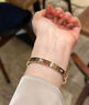 【二手99新】 卡地亚手镯 Cartier  LOVE系列 18K玫瑰金/白金 宽版窄版无钻镶钻手镯 99新宽版4钻-玫瑰金 17号 实拍图