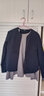 无印良品 MUJI 女式 针织抓绒 拉链开衫 W8AB231 深海军蓝 M 实拍图