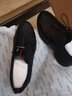 皮尔卡丹（pierre cardin）男鞋休闲运动时尚轻便厚底细纹软牛皮健步鞋松紧带百搭皮鞋男平价 黑色 圆头1 38 (240mm) 实拍图