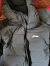 李宁羽绒服男女同款冬季连帽过膝长款加厚保暖防寒大衣运动服外套 黑色(连帽可拆卸) M 170 实拍图