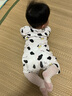 婧麒婴儿连体衣夏装新生男女宝宝夏季衣服纯棉薄款空调服爬服夏天 奶牛 73cm 实拍图