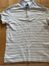 七匹狼短袖T恤男夏季天丝条纹男士翻领POLO保罗衫休闲短T男装打底衫上衣 803(本白)-丝光棉款 2XL (180) 实拍图