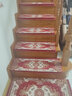 双喜临门 楼梯垫 踏步垫欧式实木楼梯垫免胶自粘吸水防滑地垫可水洗 900红色 26cm*65cm（加厚升级：免胶底+3厘米折边） 实拍图