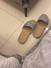 回力亚麻拖鞋女士夏季新款室内防滑家用居家情侣款四季地板棉麻拖鞋 蓝色 44-45 实拍图