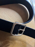 爱满简约方扣腰带男女通用宽皮带军训学生韩国时尚裤带百搭黑装饰休闲 方金扣（黑皮带宽3.2cm） 实拍图