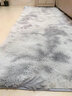 贞喜气床边地毯 卧室飘窗垫客厅长绒保暖地毯茶几垫加厚防滑地毯 【浅灰渐变色】80*200cm 实拍图