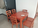 尊禾 餐桌 实木餐桌椅组合 伸缩折叠现代中式家具吃饭桌子 1桌6椅 实拍图