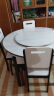 初屋 餐桌 实木岩板餐桌现代简约大理石餐桌椅组合可伸缩折叠吃饭桌子 1.20米黑白色【12MM雪山白】 一桌四椅 实拍图