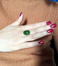 静汝玉活口和田玉戒指 和田碧玉指环女戒 银镶玉石珠宝玉器女士戒指带证书生日礼物 小号-活口可调节 实拍图