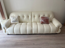 冬熊棉花糖真皮沙发法式奶油风客厅小户型轻奢白色钢琴键云朵沙发 【大三人位2.5米】 生态皮【旗舰版】凝胶记忆棉+6CM紫罗兰 实拍图