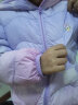 迪士尼（DISNEY）儿童装女童轻薄三防连帽羽绒服白鸭绒外套23冬DB341KE25紫120 实拍图