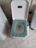 马桶垫坐垫O型针织可水洗马桶套坐便套家用马桶圈 通用加厚 绿+绿 共2件 实拍图