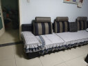 菲梵阁沙发垫套装防滑布艺定制实木组合皮沙发套罩盖布巾四季通用坐垫子 梦娜斯-灰色 扶手40×70+20cm三面花边一片 实拍图