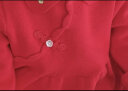 巴拉巴拉女童裙新年针织儿童连衣裙2024春小童宝宝红色国风裙208124111006 实拍图